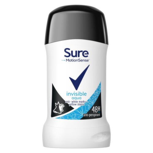 Sure Invisible Deodorant Stick Aqua 40Ml