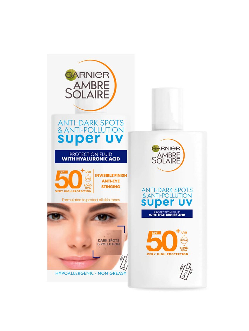Garnier Ambre Solaire Anti Age Super Uv With Hyaluronic Acid Fluid Spf 50 50Ml