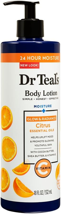 Dr Teal's Moisture Glow & Radiant Body Lotion with Vitamin C & Citrus Oil
