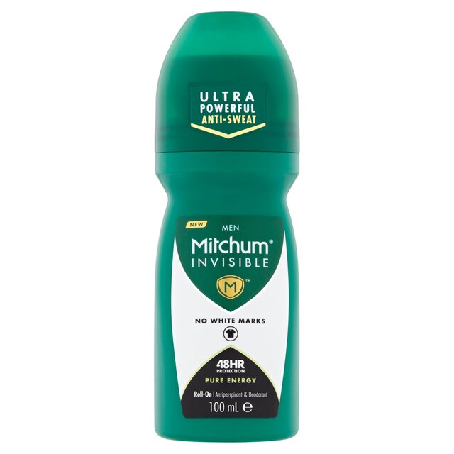 Mitchum Men Invisible No White Marks Pure Energy Roll On 100Ml