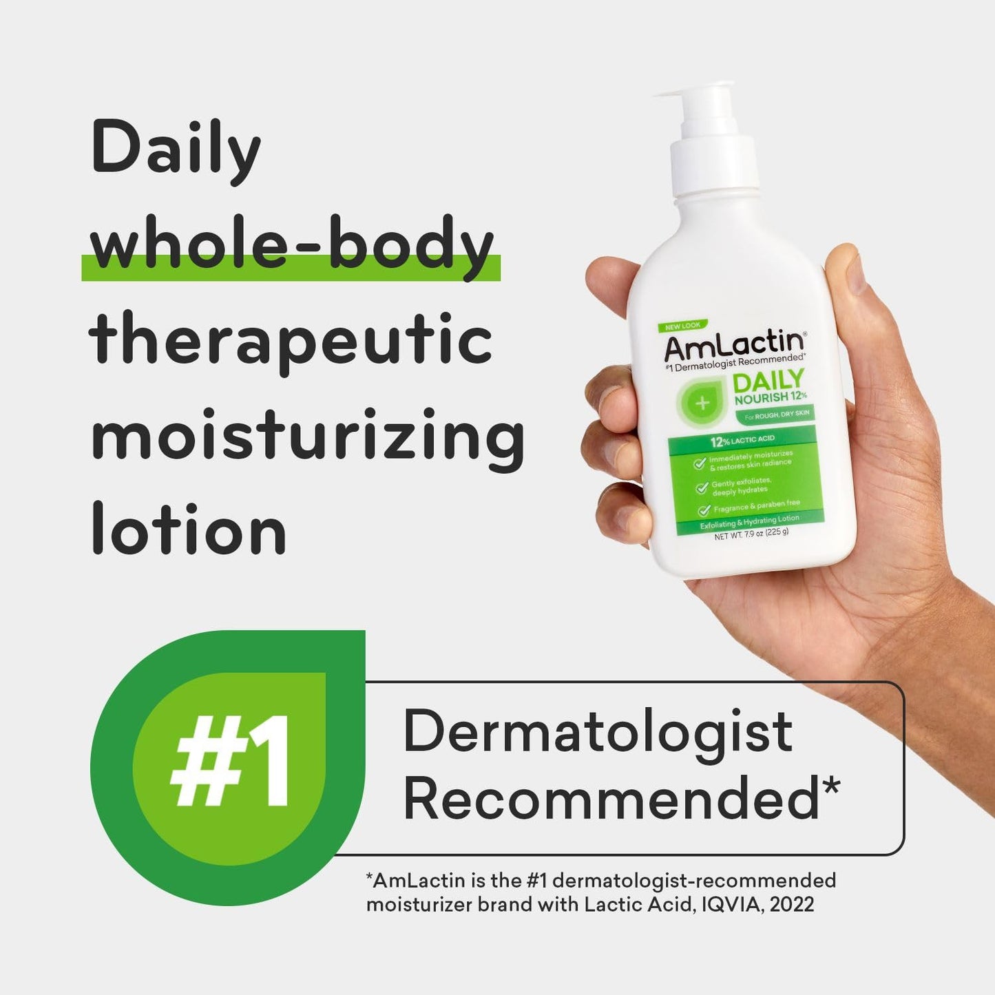 Amlactin Lactic Acid Daily 12% Lactic Acid Moisturising Lotion Exfoliator and Moisturizer for Dry Skin 400g