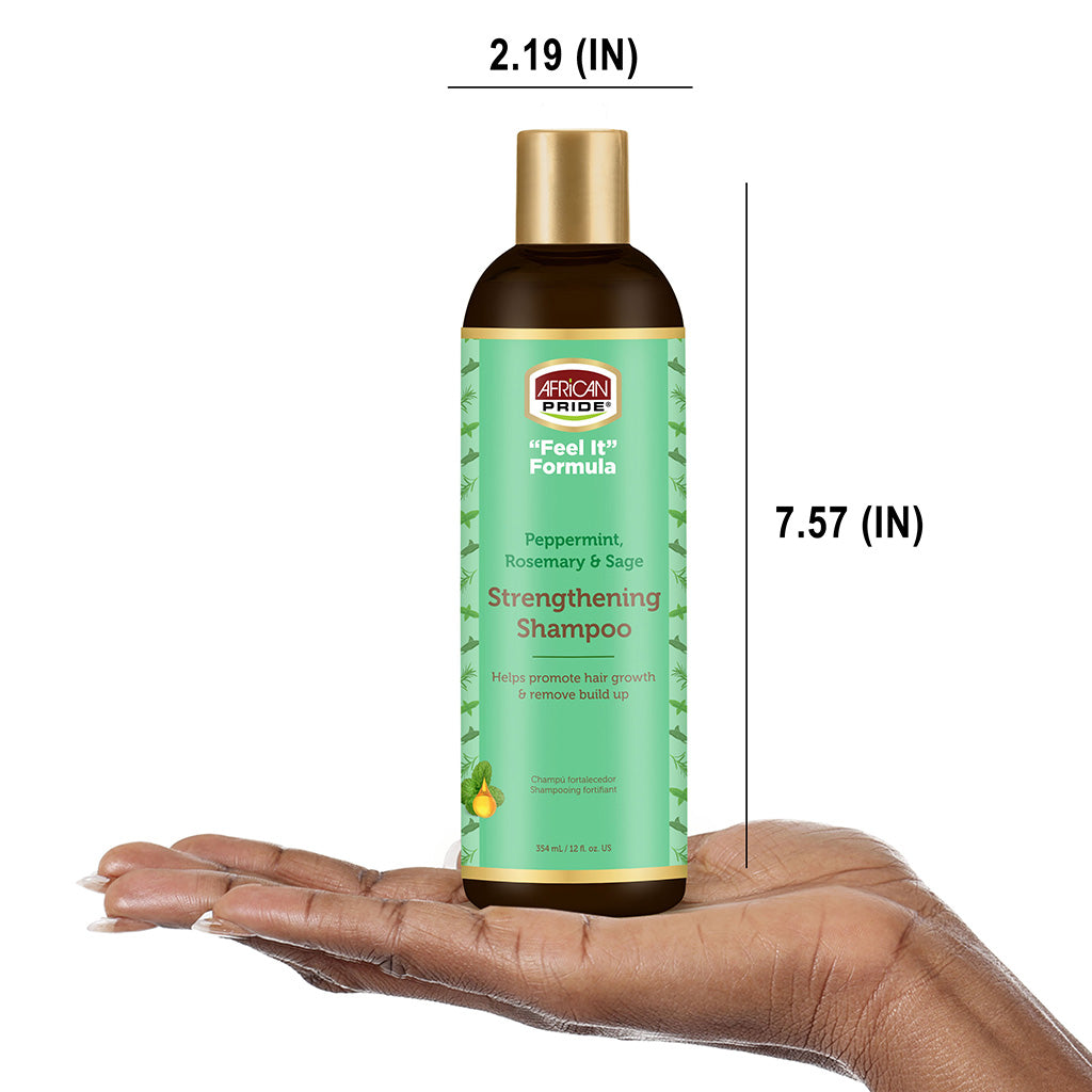 African Pride Feel It Formula Peppermint , Rosemary & Sage Strengthening Shampoo