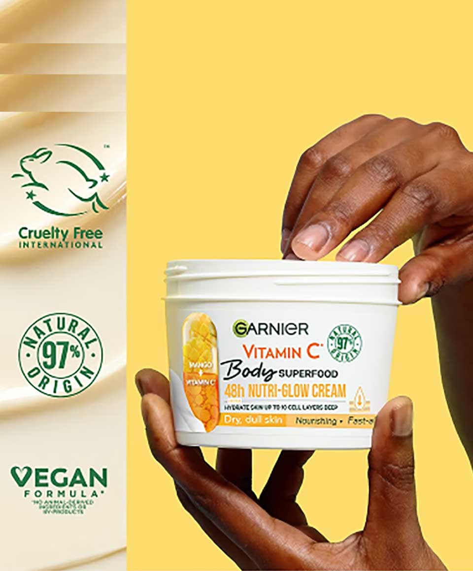 Garnier Body Superfood Nutri Glow Body Cream Vitamin C And Mango 380Ml