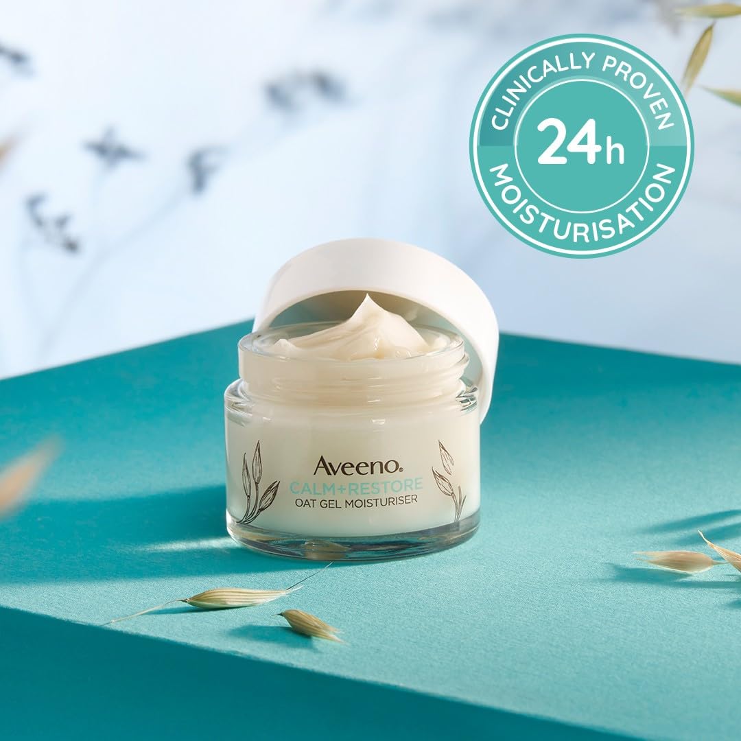 Aveeno Face Calm + Restore Oat Gel Moisturiser 50Ml