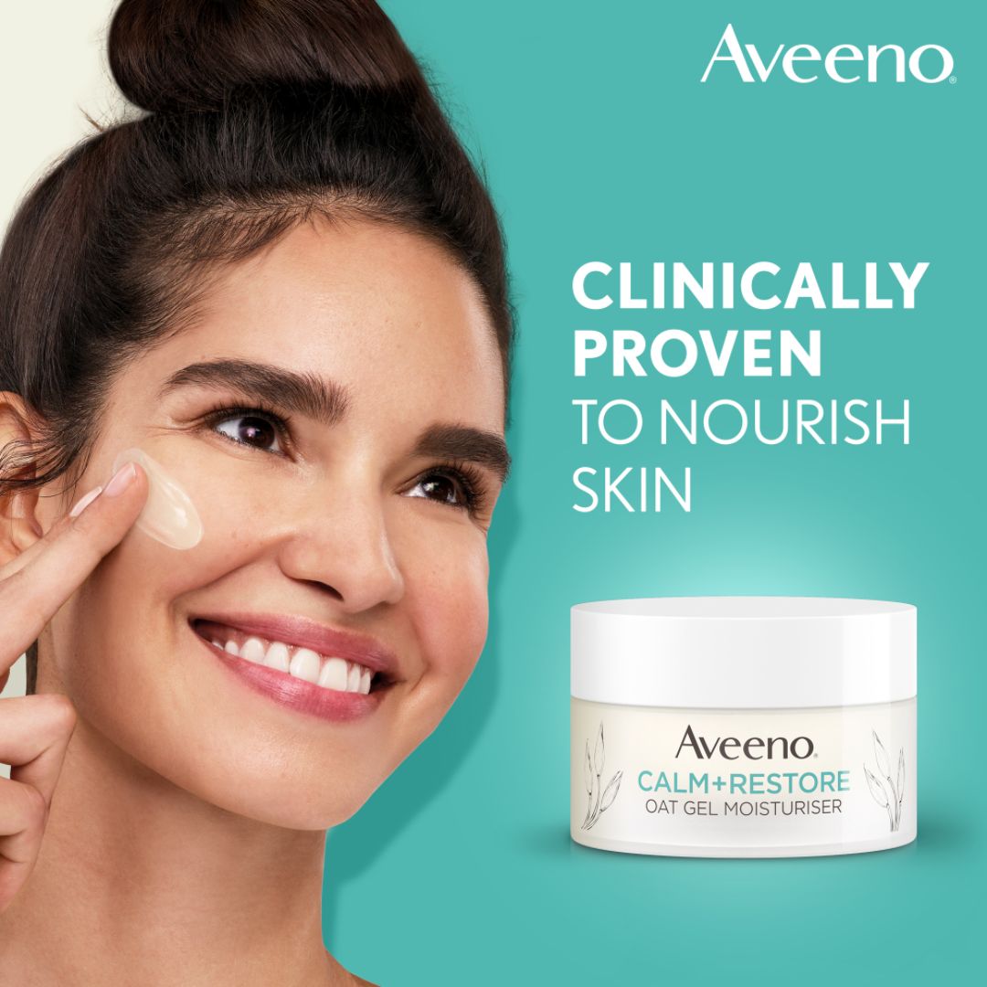 Aveeno Face Calm + Restore Oat Gel Moisturiser 50Ml
