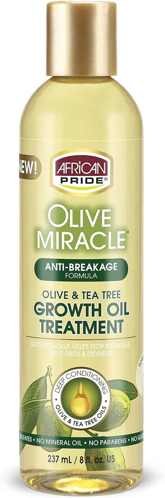 African Pride Shea Butter Miracle Growth Oil 237Ml