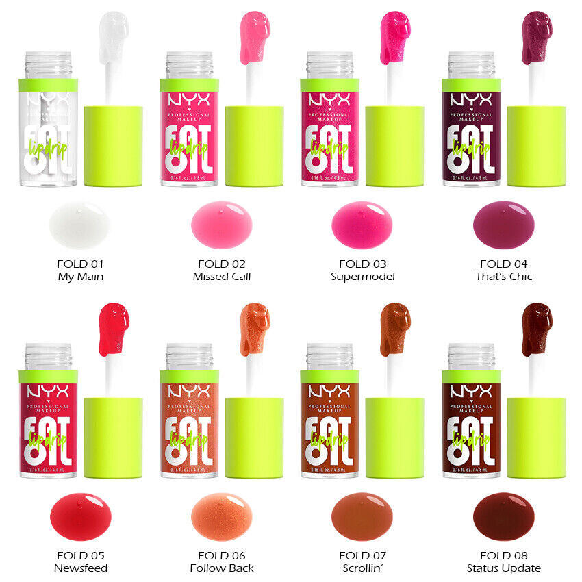 NYX Professional Makeup Fat Oil Lip Drip 12H Hydration Non-Sticky Finish Lip Gloss 4.8ml newsfeed