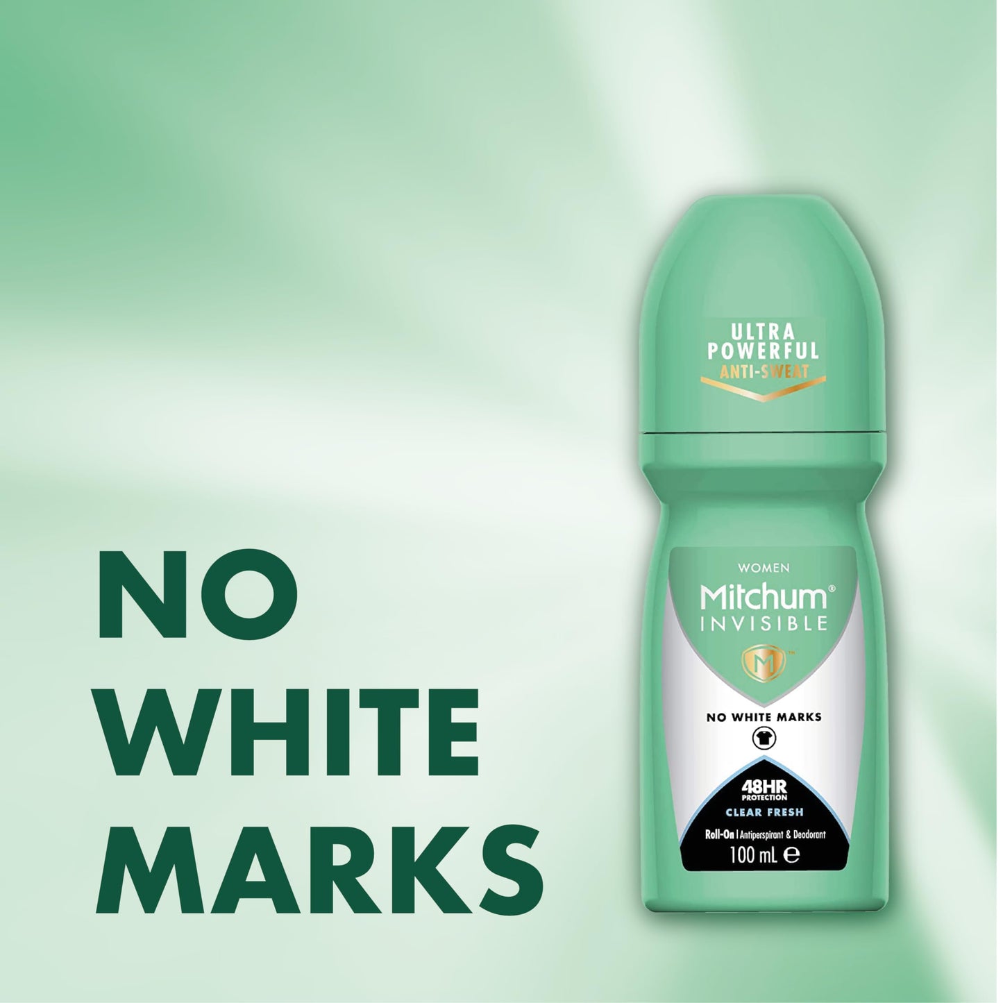Mitchum Women Invisible Clear Fresh Roll On No White Marks 100Ml