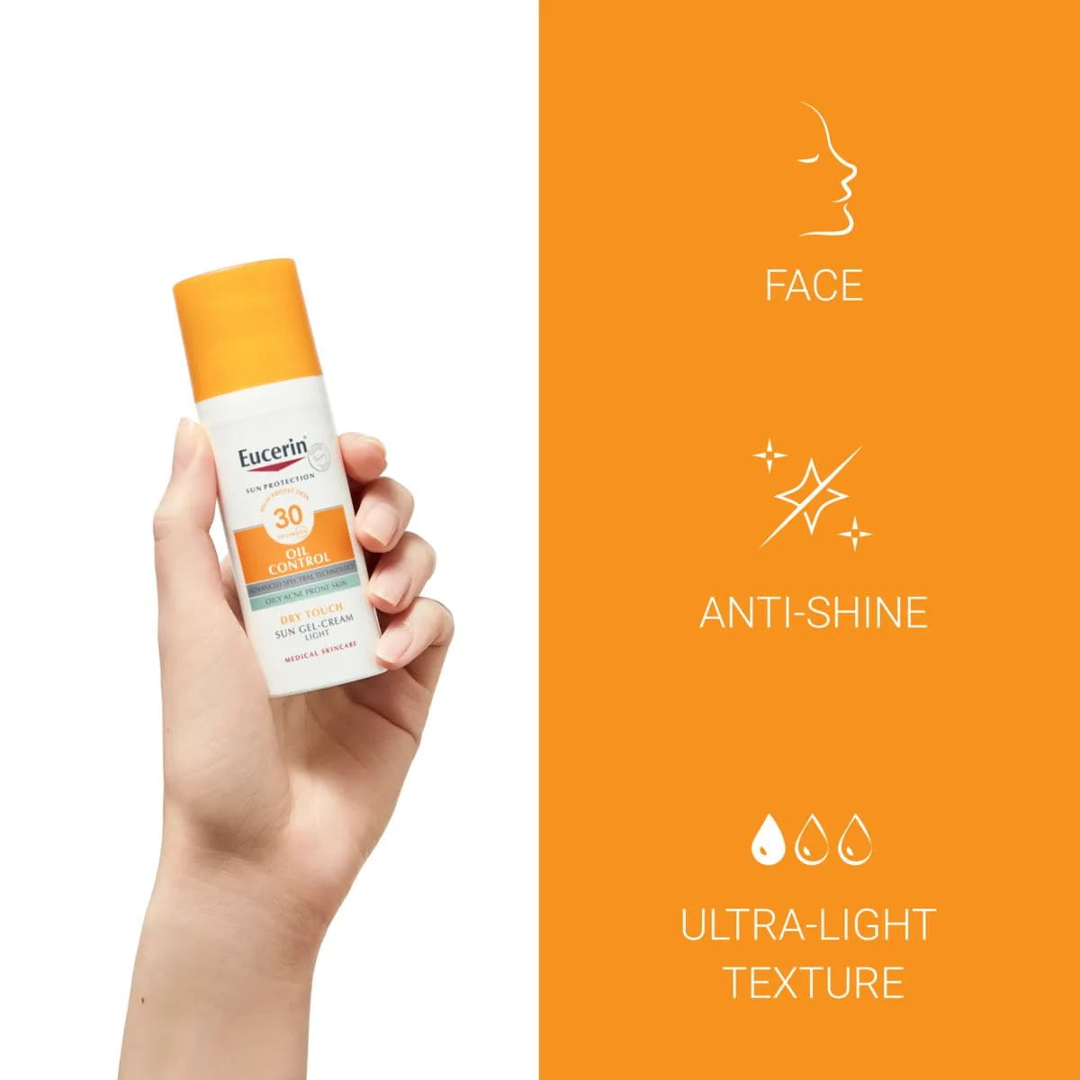 Eucerin Sun Oil Control Face
Protection Sun Cream For Oily &
Blemish Prone Skin Spf 50 50Ml