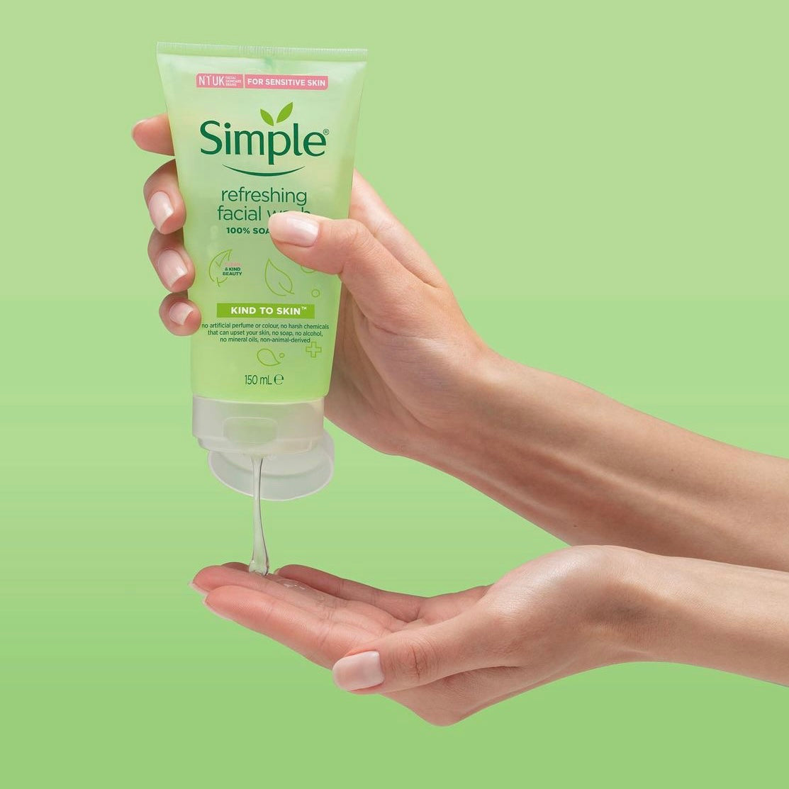 Simple Kind To Skin Refreshing Facial Wash Gel 150Ml