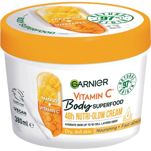 Garnier Body Superfood Nutri Glow Body Cream Vitamin C And Mango 380Ml