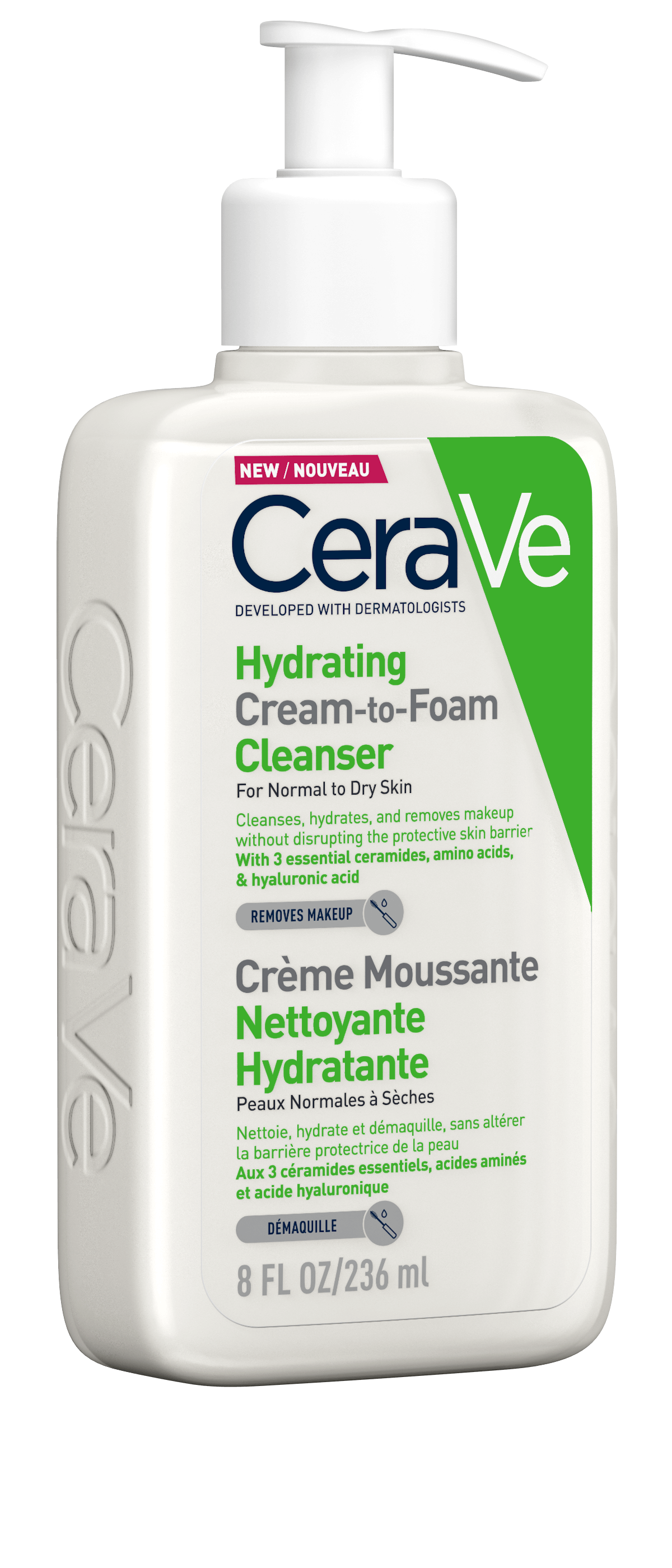 Cerave Hydrating Cream To Foam Cleanser 236Ml