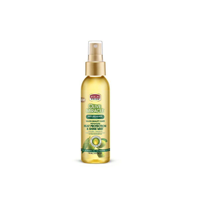 African Pride Olive Miracle Heat Protectant & Shine Mist 118Ml