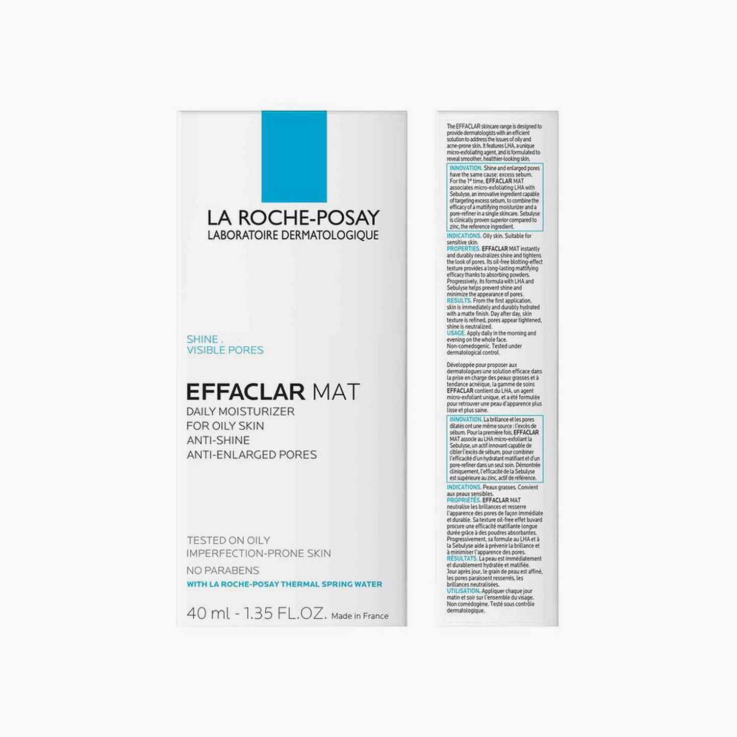 La Roche-Posay Effaclar Mat +
Moisturiser Oily Skin
40Ml
