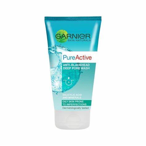 Garnier Pure Active Anti-Blackhead Deep Pore Face Wash Oily Skin 150Ml