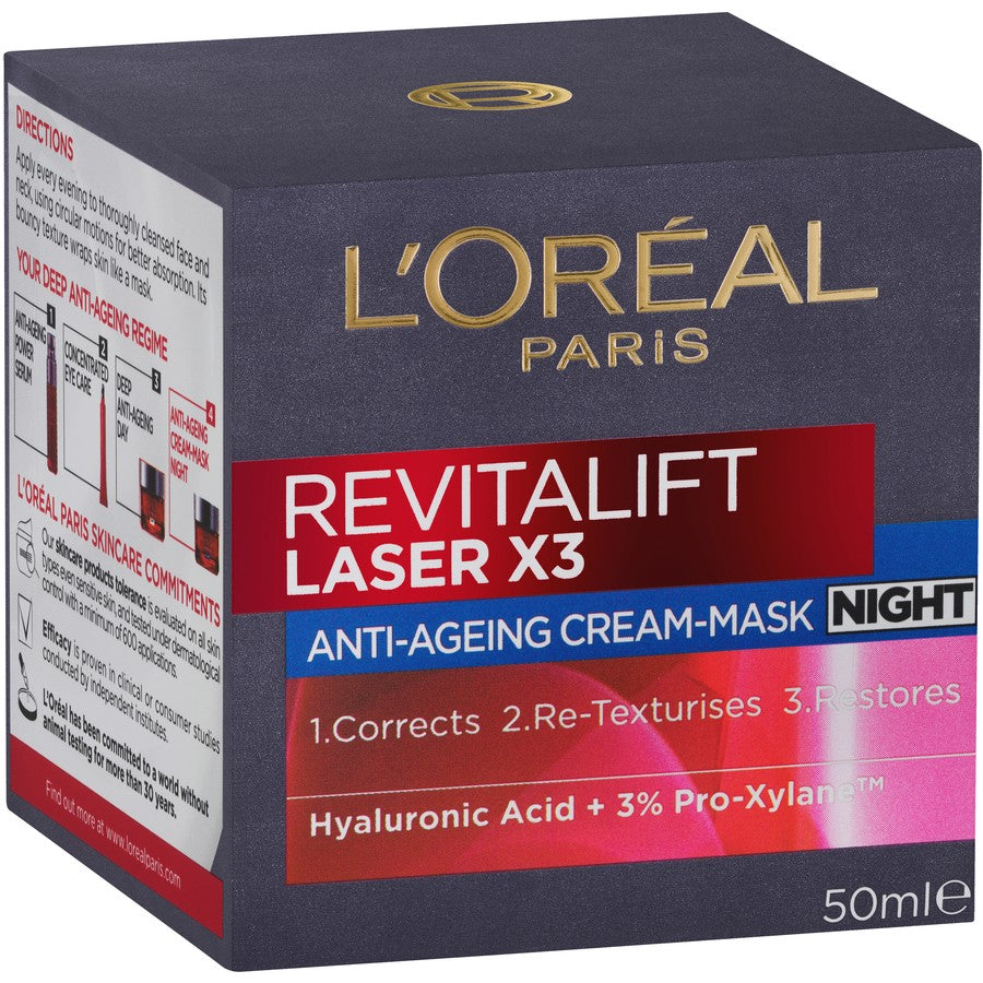 Loreal Revitalift Laser X3 Triple Action Anti-Ageing Cream Night 50Ml