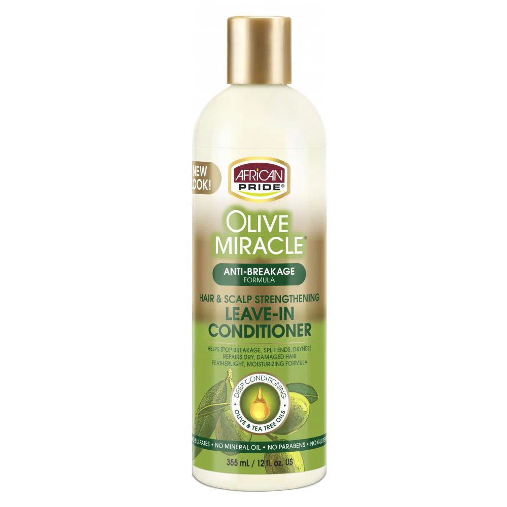 African Pride Olive Oil Leave In Conditioner Bottle 355Ml
