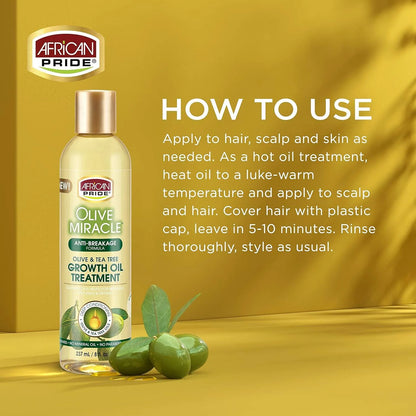 African Pride Shea Butter Miracle Growth Oil 237Ml