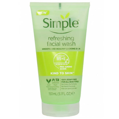 Simple Kind To Skin Refreshing Facial Wash Gel 150Ml